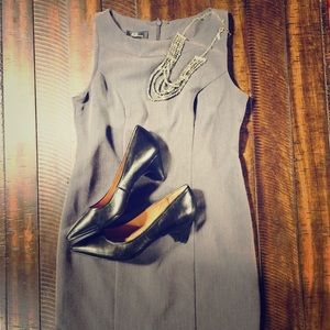 AGB Gray Tailored Suit Dress  - Petite Size 4